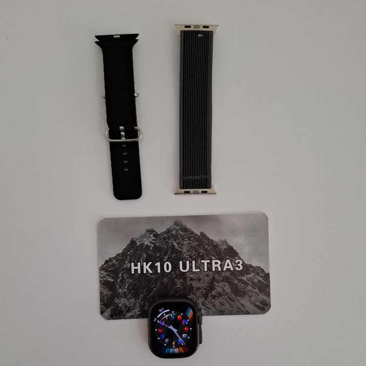 ساعت هوشمند ویرفیت مدل HK10 ultra3، سایز۴۹، دارای قابلیت های کنترل موسیقی، شمارنده ضربان قلب، گام شمار، قابلیت مکالمه مستقیم، پشتیبانی از زبان فارسی، بند سیلیکون