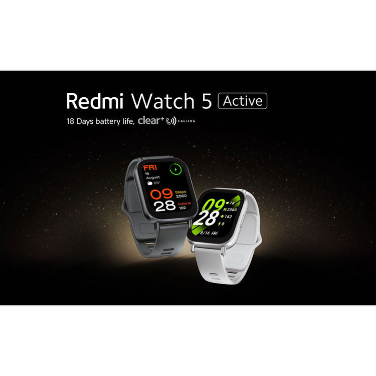 ساعت هوشمند شیائومی مدل Redmi Watch 5 Active دارای قابلیت های قابلیت مکالمه از طریق بلوتوث، قابلیت تغییر طرح ساعت یا تم بند پلاستیک