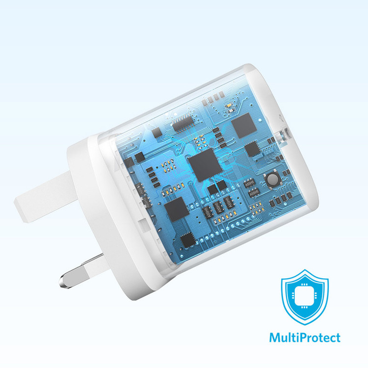 شارژر دیواری انکر مدل B2347 توان 20 وات به همراه کابل USB-C سه پین