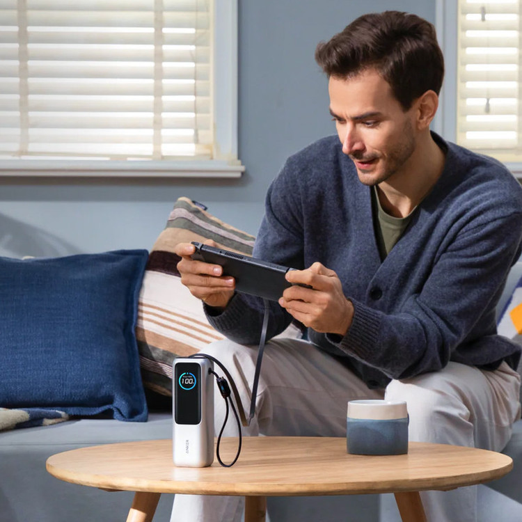 پاوربانک 160 وات انکر مدل A1695 ظرفیت 25000 میلی آمپر ساعت به همراه دو کابل USB-C