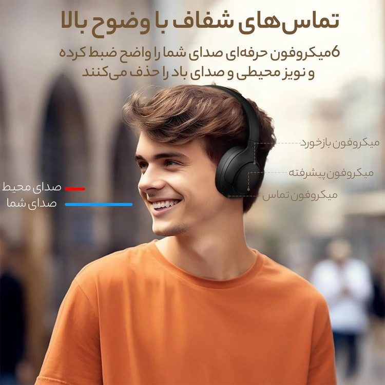 هدفون بلوتوثی کیو سی وای مدل H3 اصل با پشتیبانی از اپ